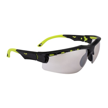 Radians Thraxus Elite, Safety Glasses, Anti-Scratch, Indoor/Outdoor Lens, Hi-Vis Frame, Half-Frame, 1 PR TXE8-90ID